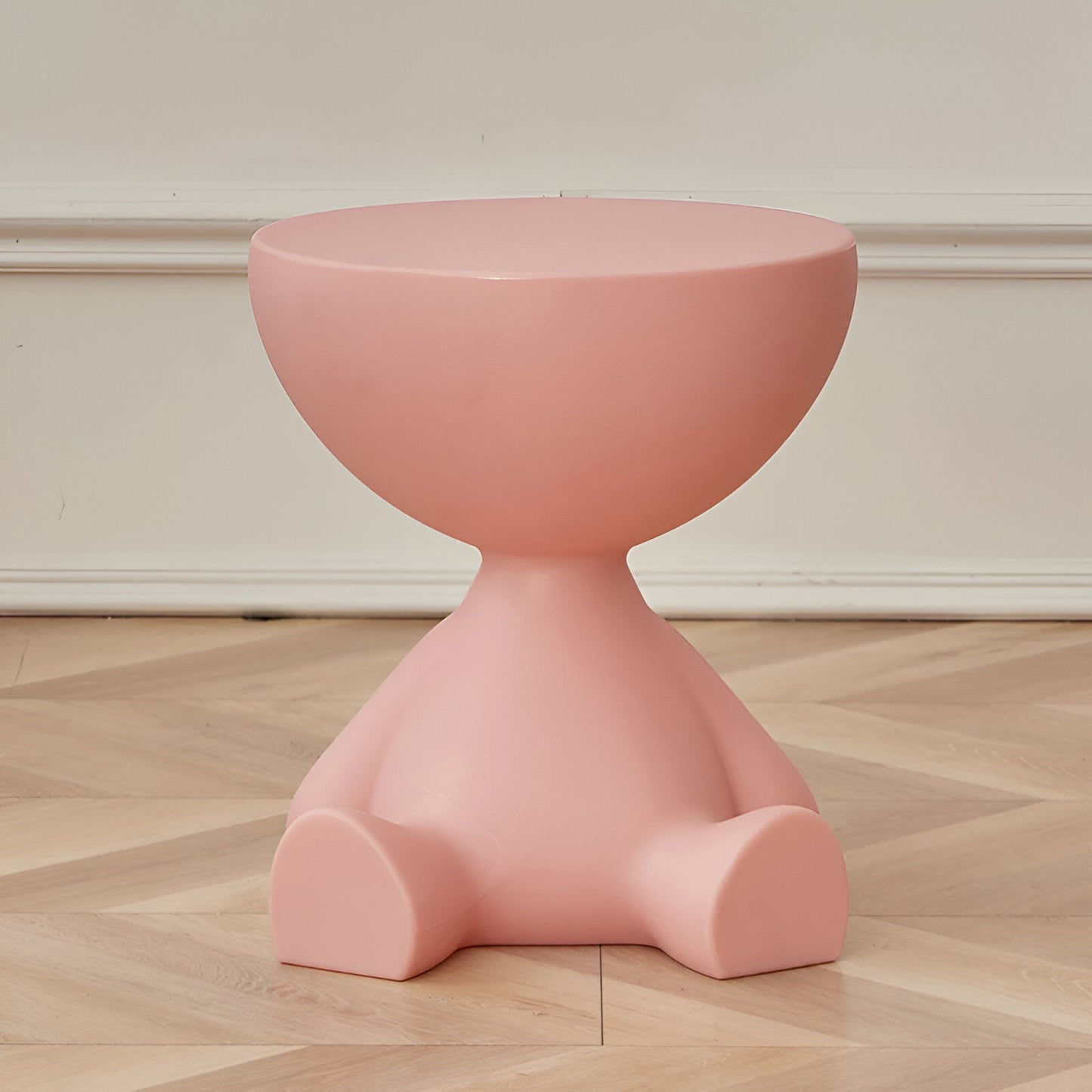 Lunaro bijzettafel – ronde minimalistische salontafel van kunststof in scandinavisch japandi design