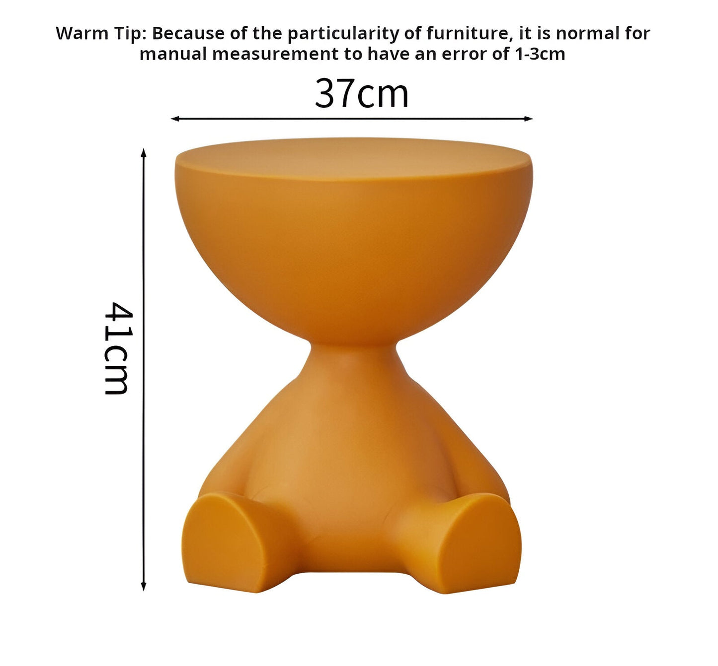 Lunaro bijzettafel – ronde minimalistische salontafel van kunststof in scandinavisch japandi design