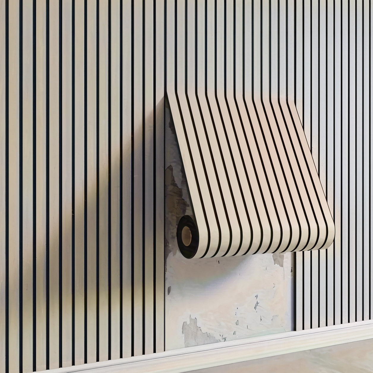 3D Akoestisch Wandpaneel – Zelfklevende PVC Wanddecoratie