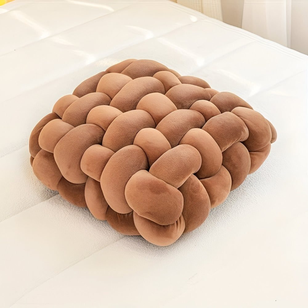 Decoratief Sierkussen met Knoopdesign – Ronde Pluche Knoop voor Bank, Bed of Fauteuil | Zacht & Trendy Interieuraccent