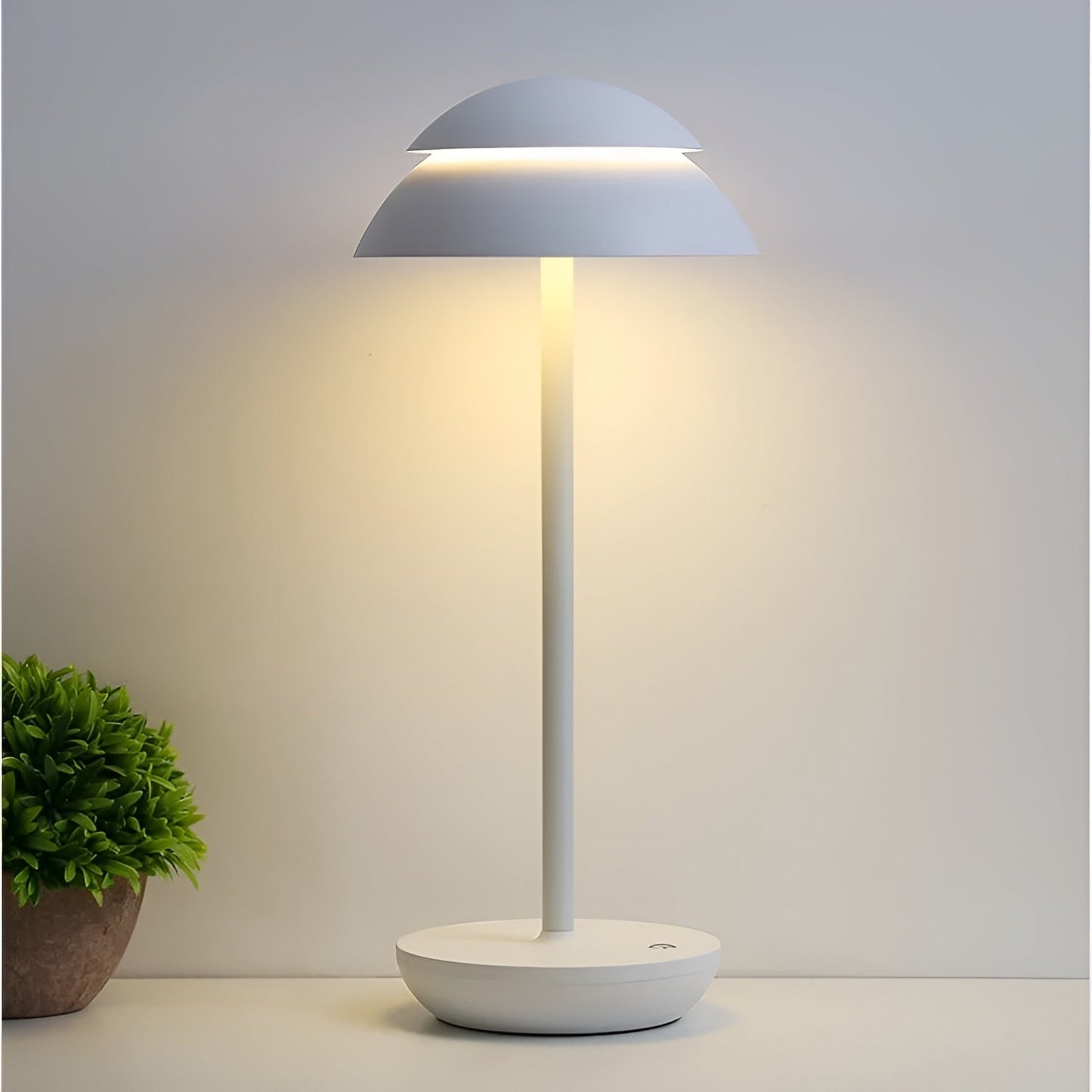 Draadloze LED Tafellamp in Parapludesign – Dimbaar, Oplaadbaar en Modern