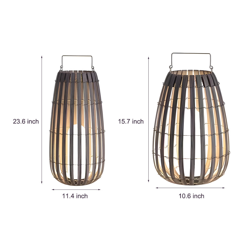Liora Buitenlantaarn – Handgemaakte Rotan-Style Tuinlamp met Warm LED Licht