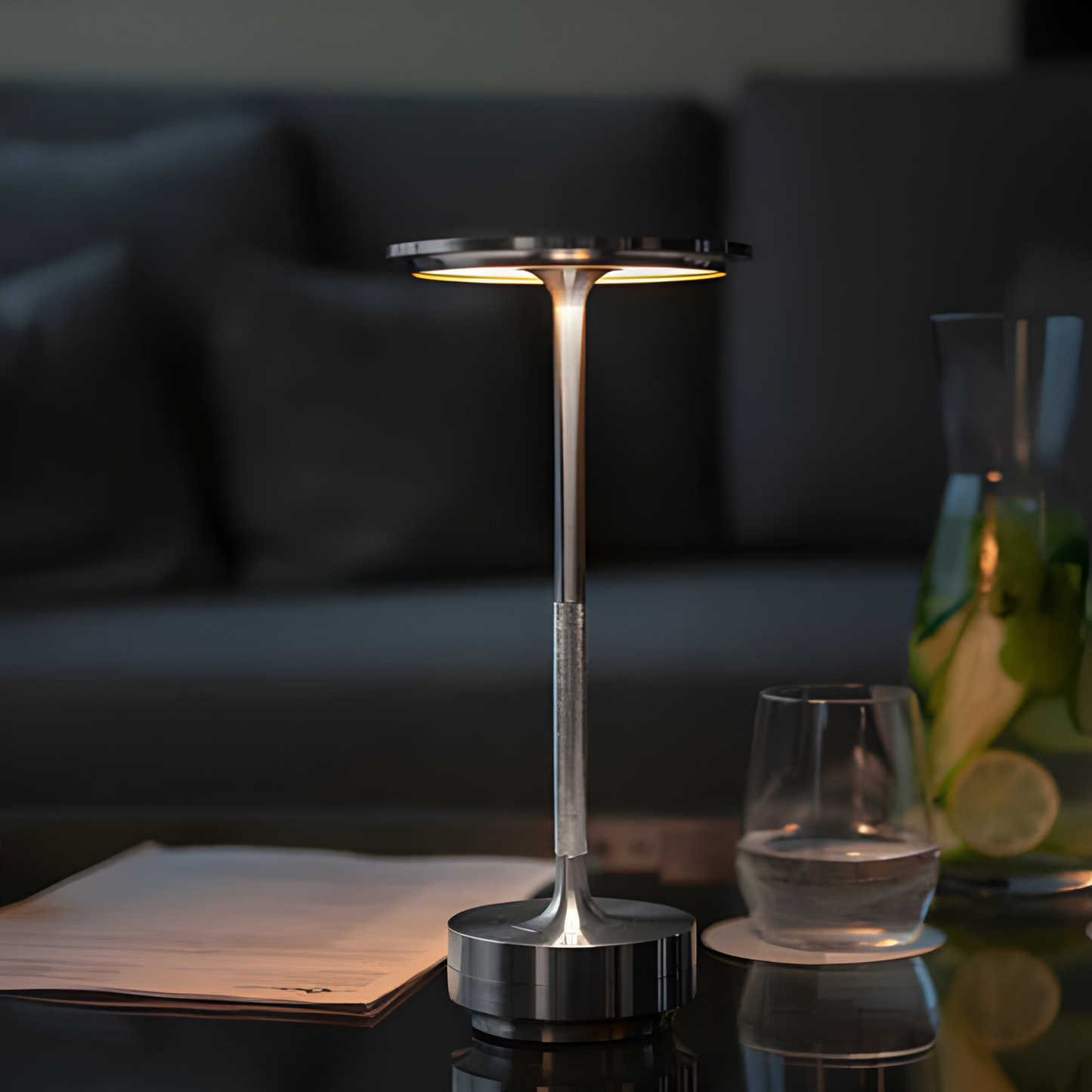 Lumora tafellamp – draadloze designlamp met touchbediening en dimbaar ledlicht