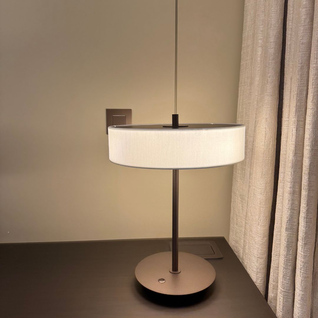 Lunaro Bronzen Tafellamp – Dimbare Bureaulamp met Warm LED Licht