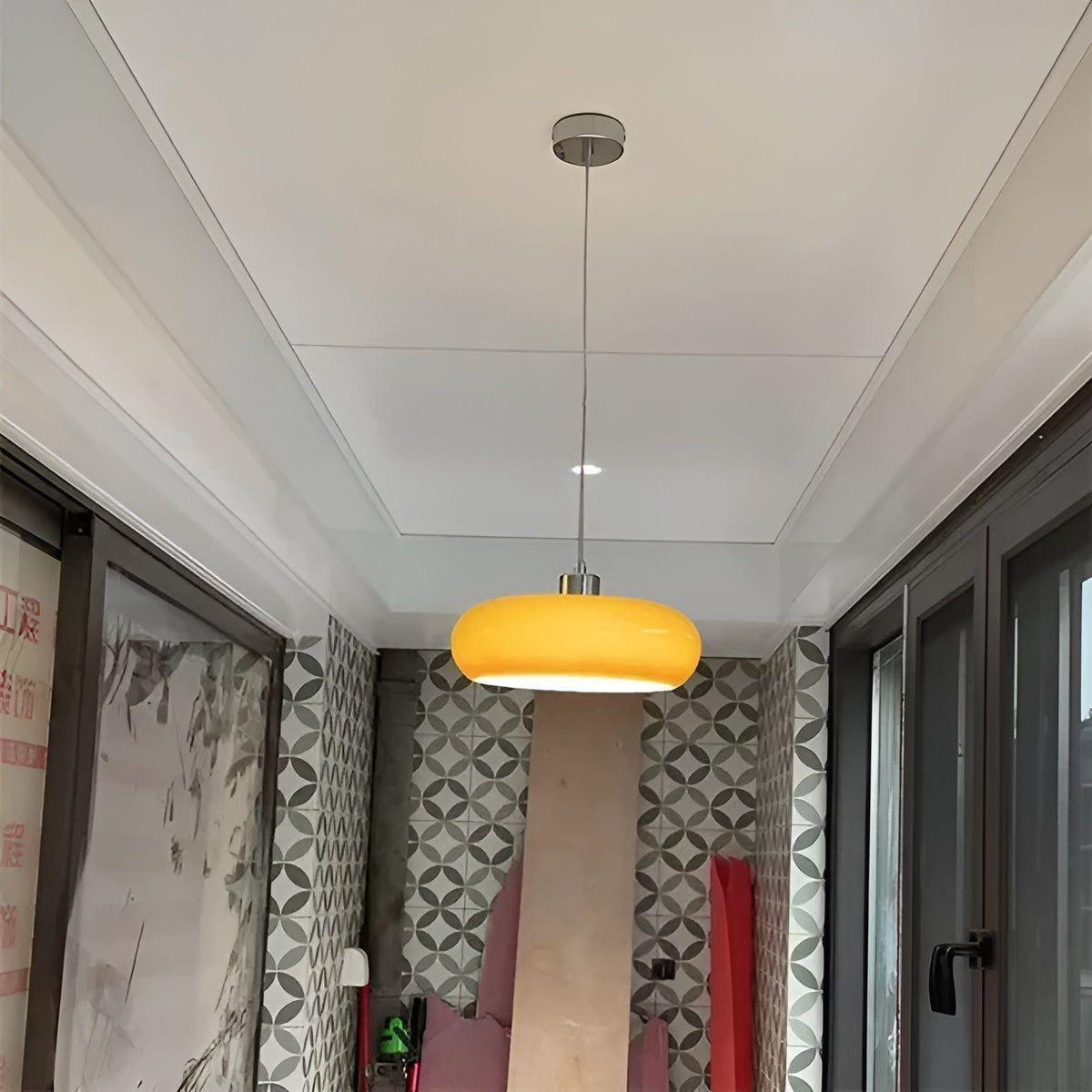 Eloura Glazen Hanglamp – Retro LED Hanglamp in Scandinavische Stijl met Dimbaar Licht