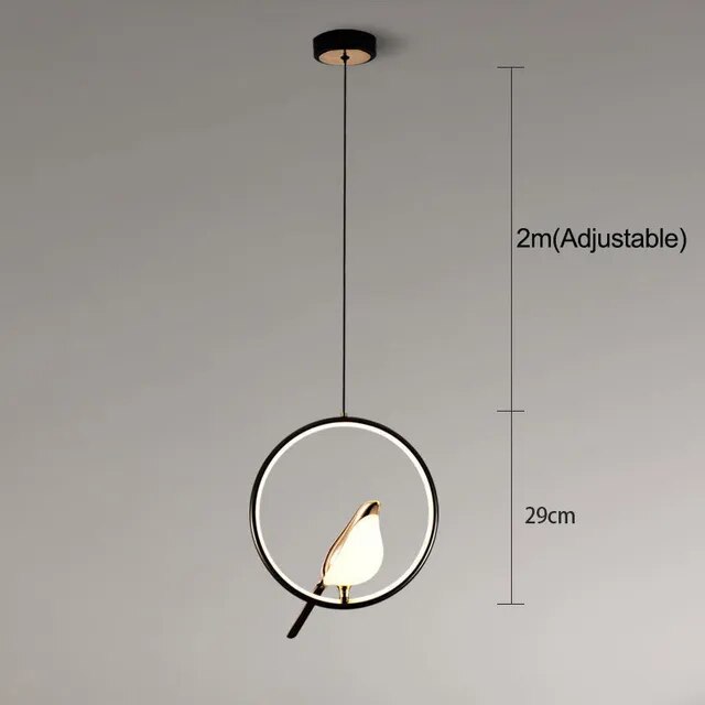 Aurela Design Hanglamp met Vogel – Minimalistisch Sculpturaal Lichtobject