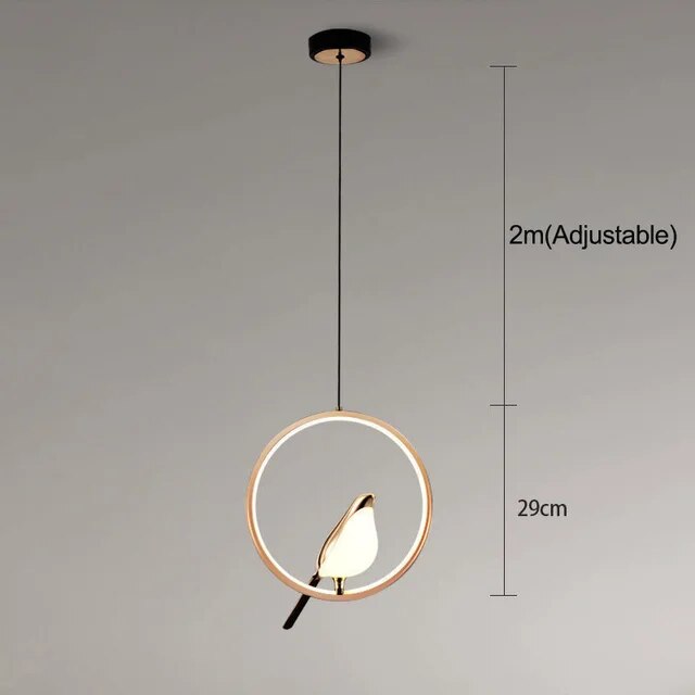 Aurela Design Hanglamp met Vogel – Minimalistisch Sculpturaal Lichtobject