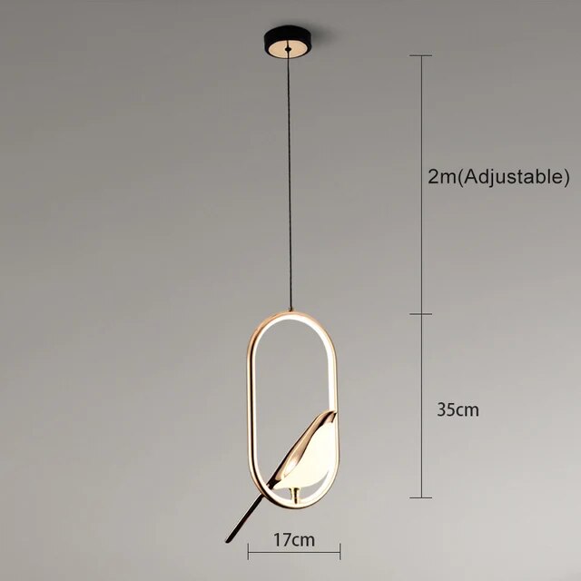 Aurela Design Hanglamp met Vogel – Minimalistisch Sculpturaal Lichtobject