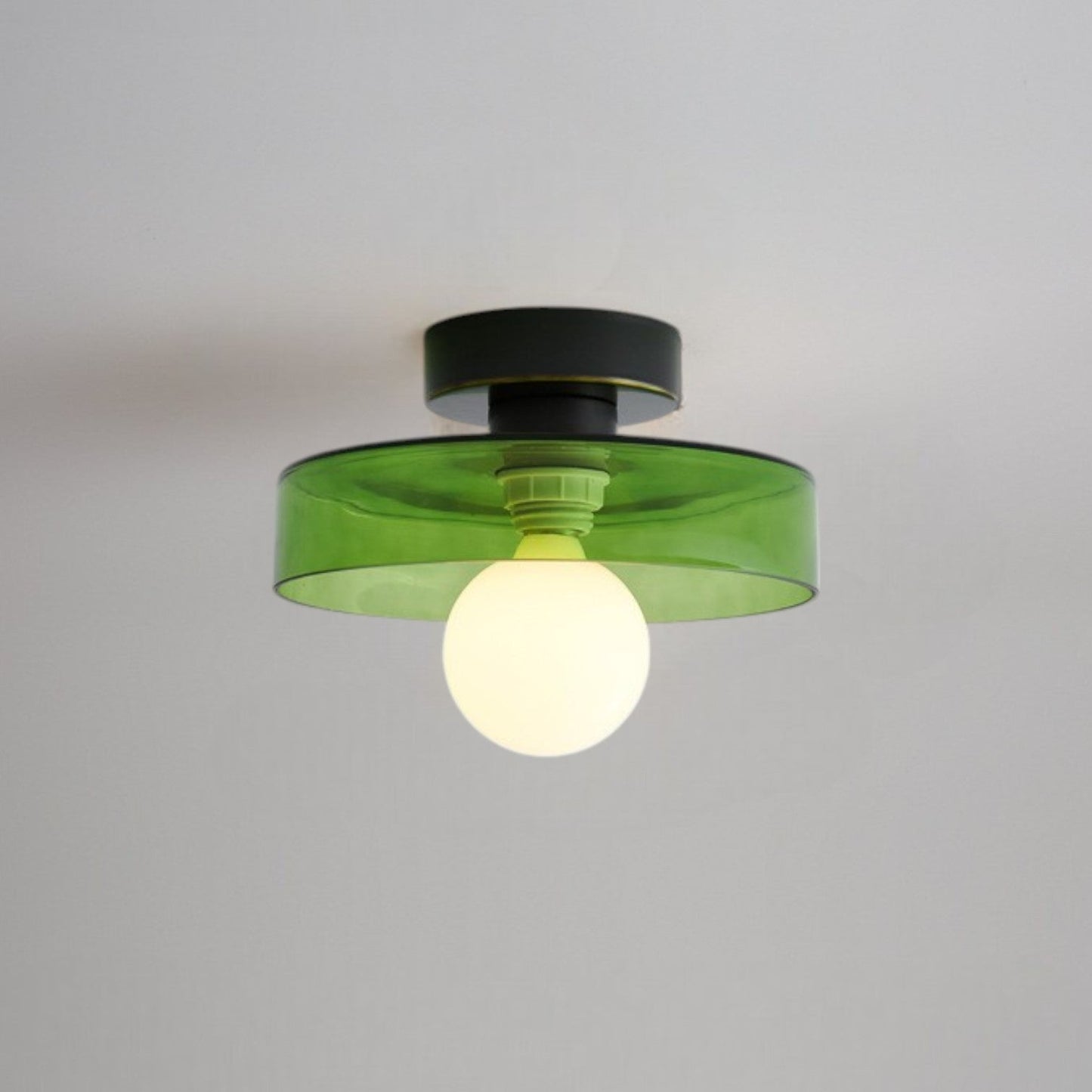 Franse Bauhaus Plafondlamp - Modern Design Messing Glas