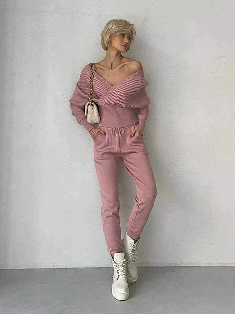 Emma | Stijlvolle Gebreide Top met Bijpassende Broek 19