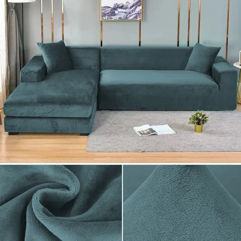 Velura – Stretch fluwelen bankhoes voor sofa’s en hoekbanken | Luxe bescherming tegen vlekken & slijtage
