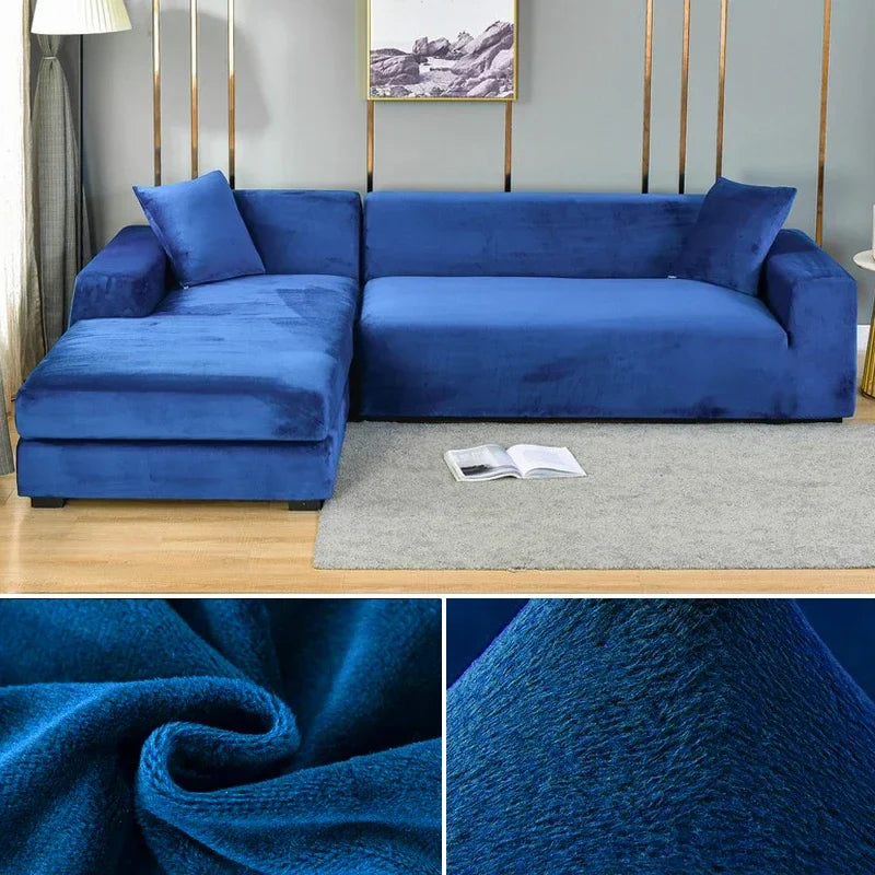 Velura – Stretch fluwelen bankhoes voor sofa’s en hoekbanken | Luxe bescherming tegen vlekken & slijtage