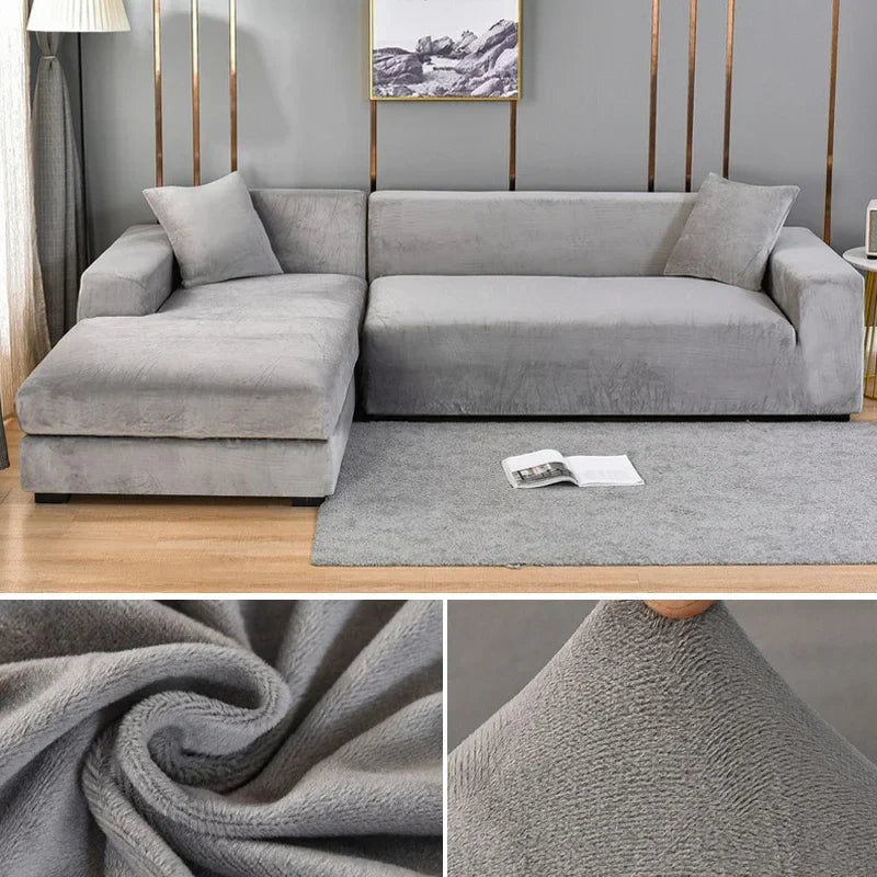 Velura – Stretch fluwelen bankhoes voor sofa’s en hoekbanken | Luxe bescherming tegen vlekken & slijtage