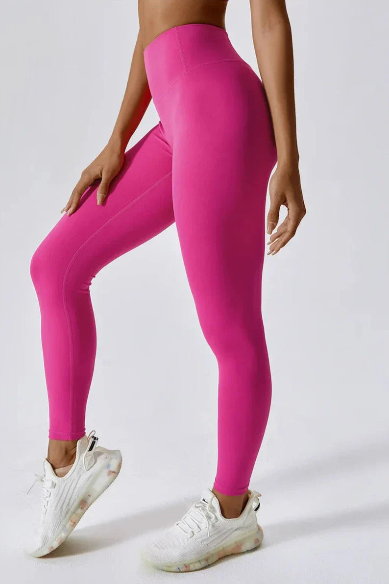 Sportset dames – full zip top met high-waist legging, zacht en rekbaar