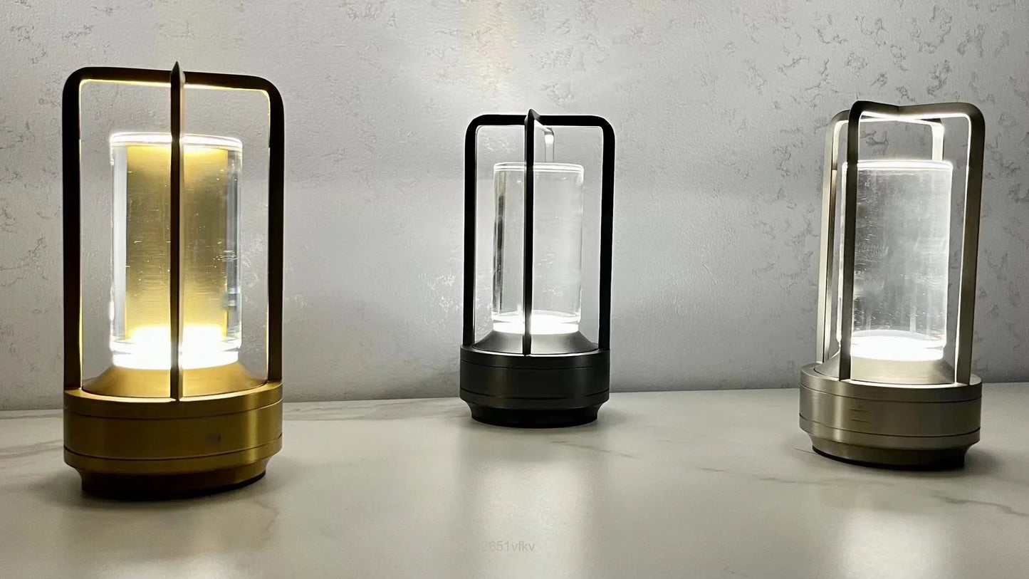 Lunero Draadloze Lantaarnlamp – Moderne LED Tafellamp voor Binnen & Buiten