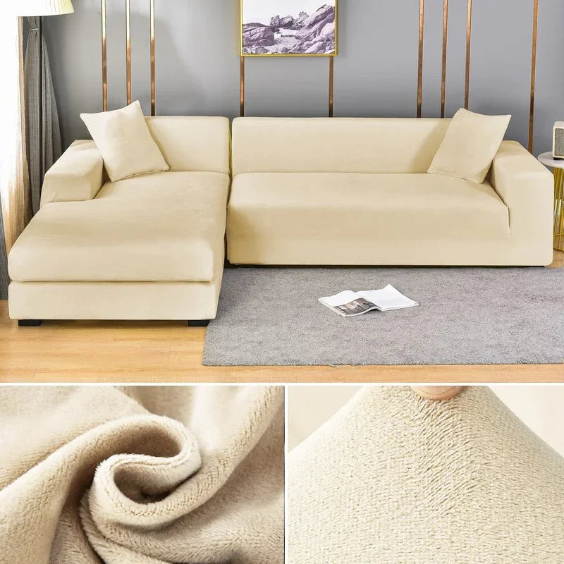 Velura – Stretch fluwelen bankhoes voor sofa’s en hoekbanken | Luxe bescherming tegen vlekken & slijtage