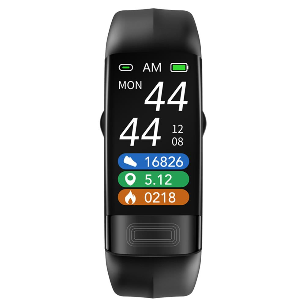 Smartwatch met Bloeddruk- en EKG-Meting – Waterdicht IP67, Geschikt voor Sport & Gezondheid | Compatibel met iOS & Android | In Zwart, Blauw of Rood Siliconen Bandje