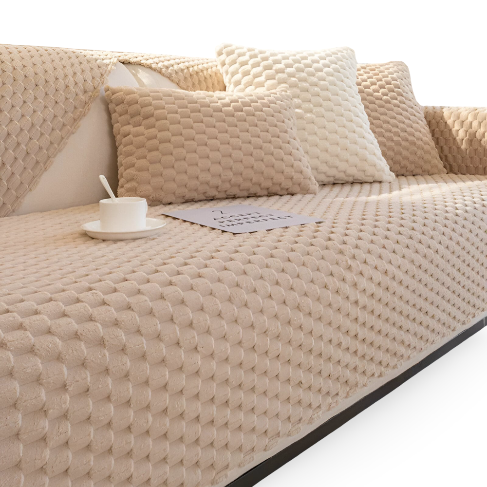 Rutschvaste Bankhoes met Wafeldesign – Wasbare Sofa Hoes, Vlekbestendig en Antislip Bescherming voor Elke Bank