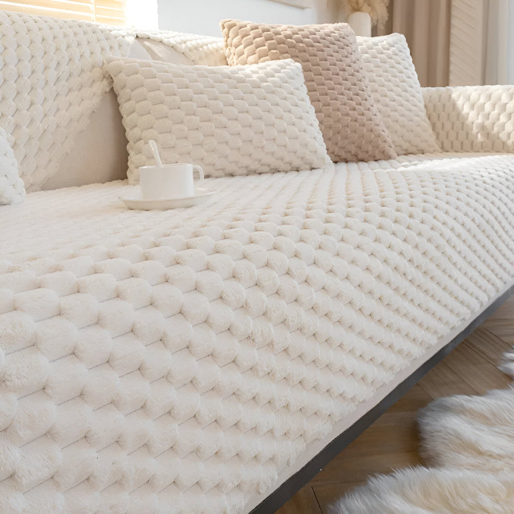 Rutschvaste Bankhoes met Wafeldesign – Wasbare Sofa Hoes, Vlekbestendig en Antislip Bescherming voor Elke Bank