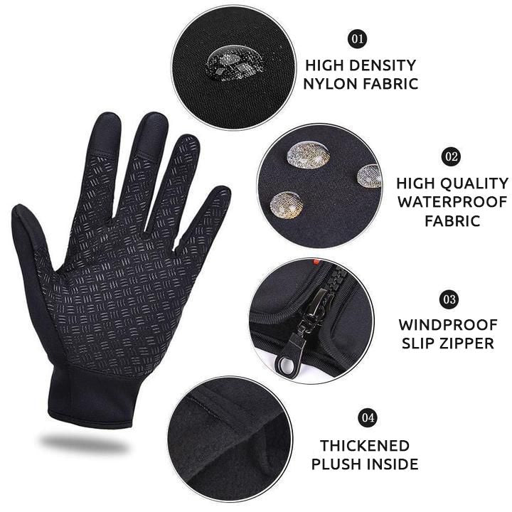 Thermische Winterhandschoenen met Antislip Grip – Warme Fleece Binnenvoering voor Fietsen, Hardlopen & Wintersport | Unisex – Maat S t/m XL
