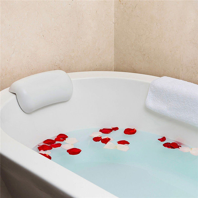 AquaCushion | Luxe Waterdichte Badkussen met Ondersteunende Hoofdsteun 8