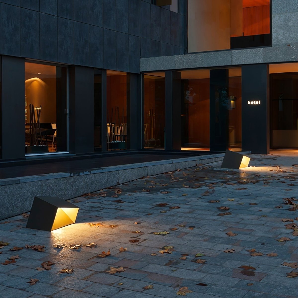 Luno Solar LED Buitenlamp – Kubusvormige Grondspot voor Minimalistische Tuinverlichting