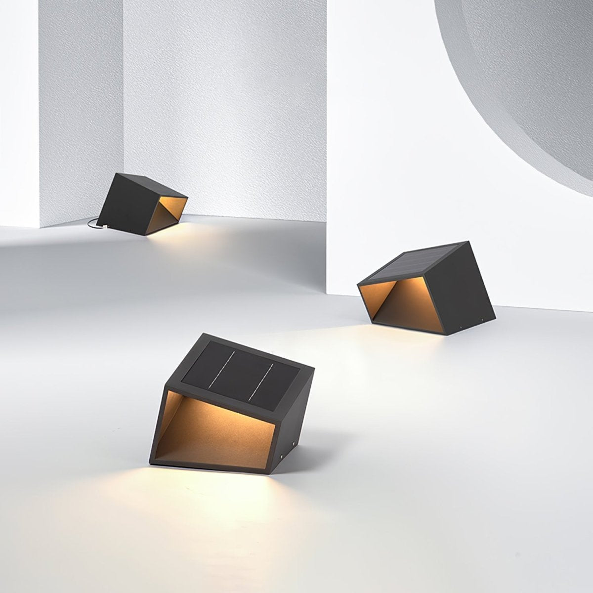 Luno Solar LED Buitenlamp – Kubusvormige Grondspot voor Minimalistische Tuinverlichting
