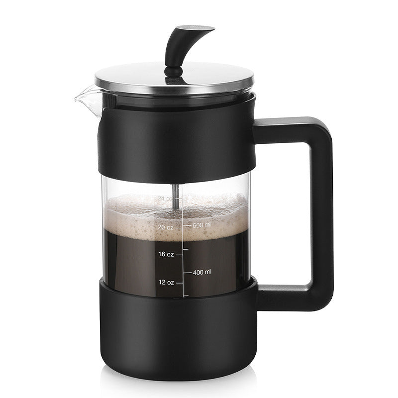 French press koffiezetter 1000ml – hittebestendige glazen pot met roestvrijstalen filter – geschikt voor koffie en thee – koud en warm gebruik