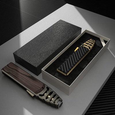 Windproof Torch Lighter met 1300°C Blauwe Vlam – Navulbaar Butaan Gasbrander in Luxe Cadeauverpakking
