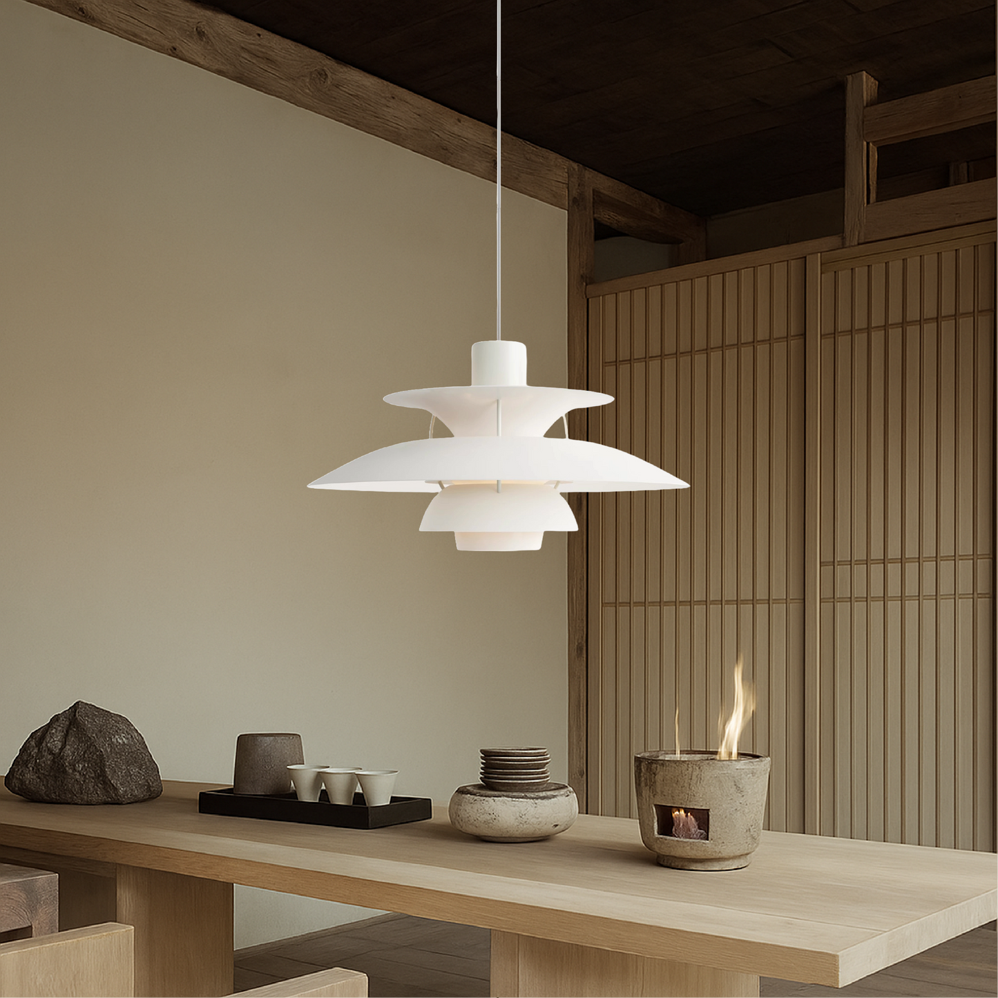 Multilayer Hanglamp – Driedelige Deens Designlamp van Aluminium | Moderne LED Hangverlichting voor Eettafel, Keuken of Woonkamer