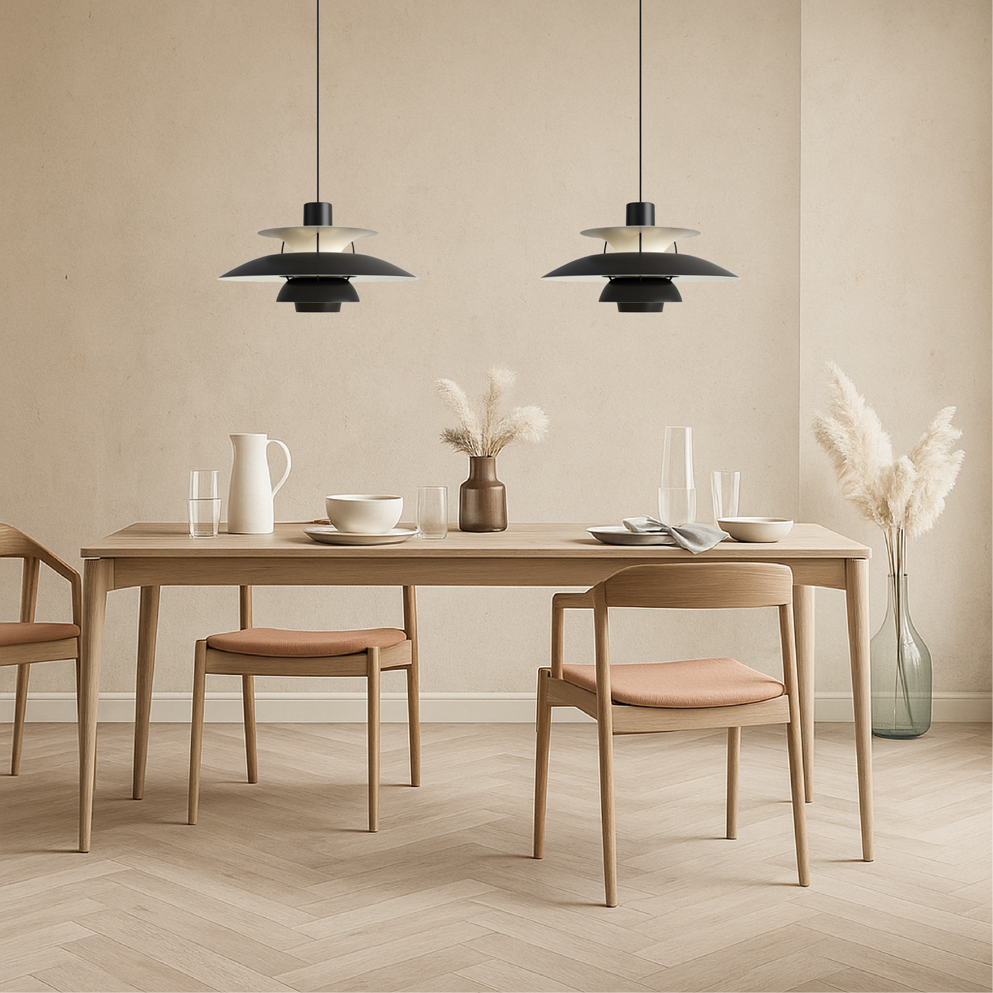 Multilayer Hanglamp – Driedelige Deens Designlamp van Aluminium | Moderne LED Hangverlichting voor Eettafel, Keuken of Woonkamer
