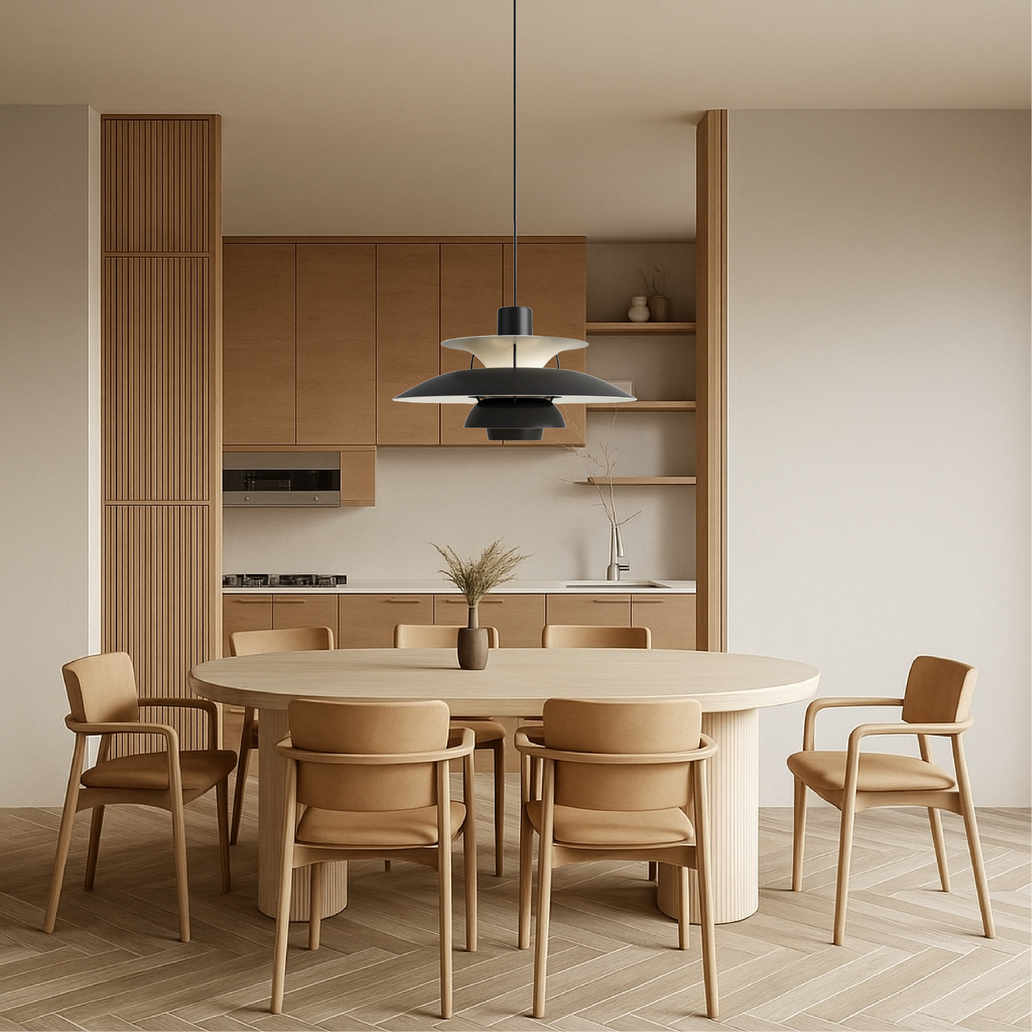 Multilayer Hanglamp – Driedelige Deens Designlamp van Aluminium | Moderne LED Hangverlichting voor Eettafel, Keuken of Woonkamer