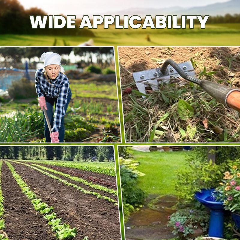 Tuinhark met Verwisselbare Kop – Carbonstalen Rake voor Onkruid, Bladeren & Grondbewerking | 5-8 Tanden, Compact & Roestvrij