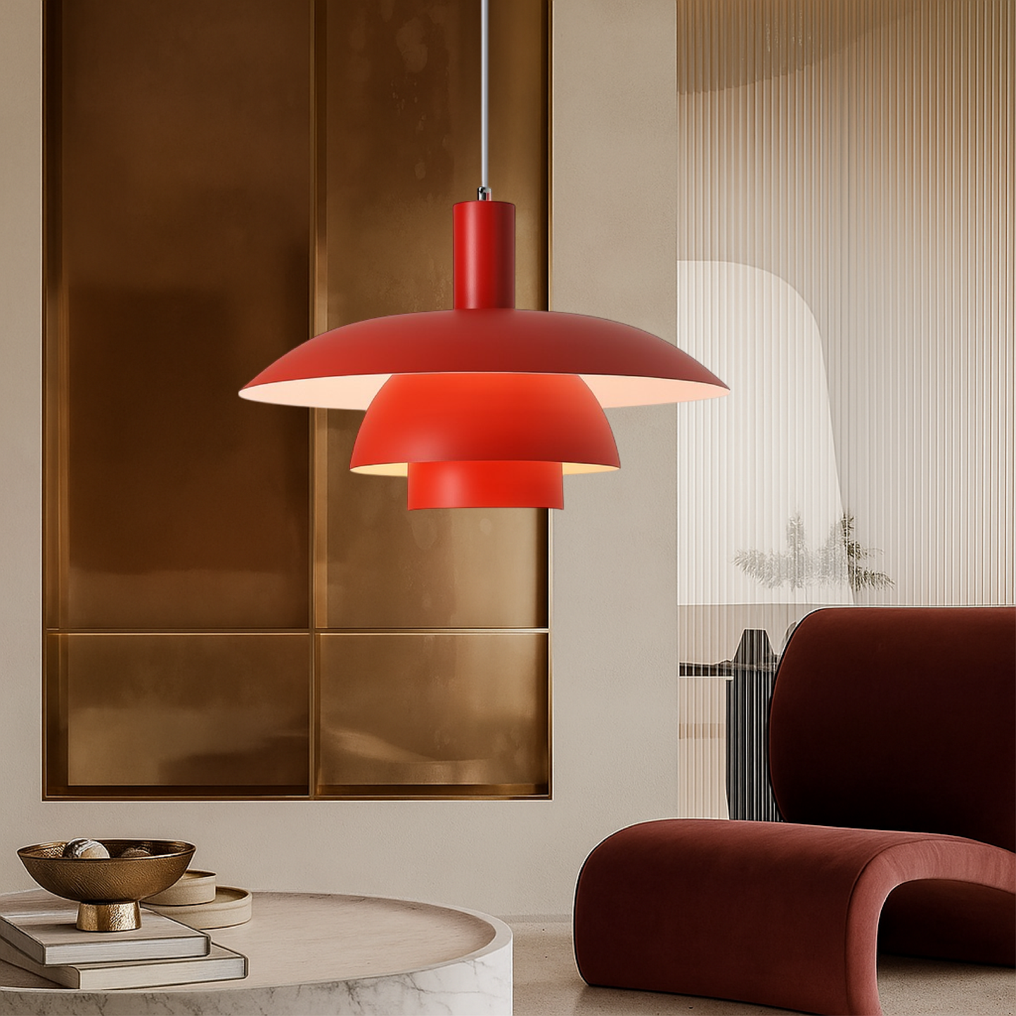 Hanglamp in Scandinavische Stijl – Irda | Metalen Pendellamp met Dimbare LED voor Eettafel, Keuken of Woonkamer
