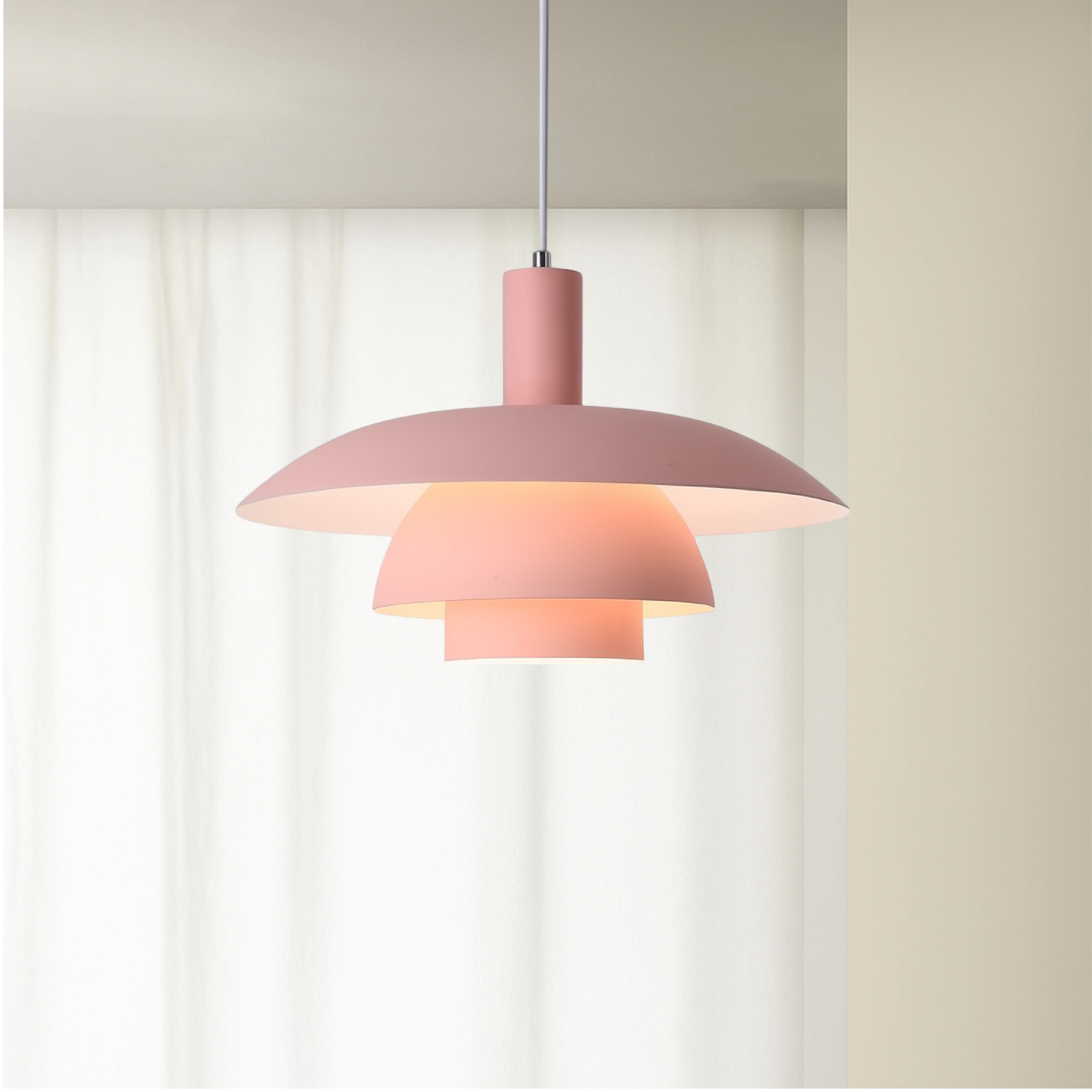Hanglamp in Scandinavische Stijl – Irda | Metalen Pendellamp met Dimbare LED voor Eettafel, Keuken of Woonkamer