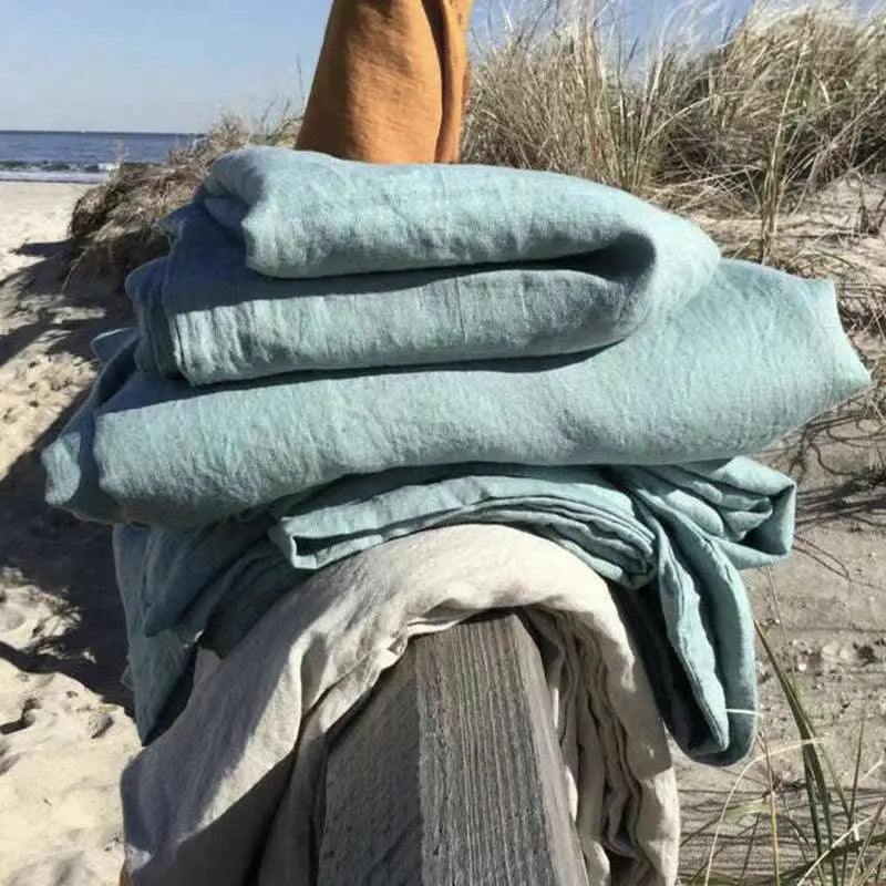Linnen dekbedovertrekset van 100% linnen – ademend, vochtregulerend & koel slapen | Effen kleuren voor een luxe slaapkamer