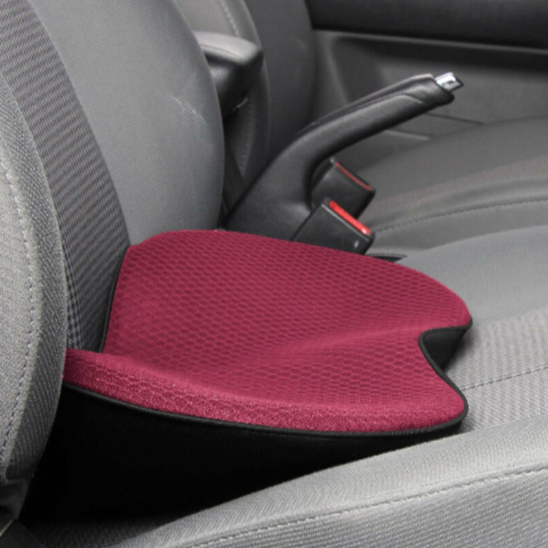 Autostoelverhoger met Memory Foam – Zitkussen van 9 cm Hoog voor Kleinere Bestuurders | Ergonomisch & Ademend – Zwart, Rood, Beige of Bruin