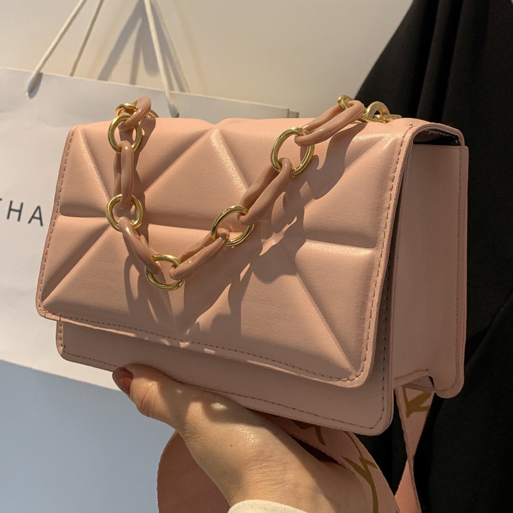 Dames handtas – gewatteerd, met kettingriem, crossbody, stijlvol