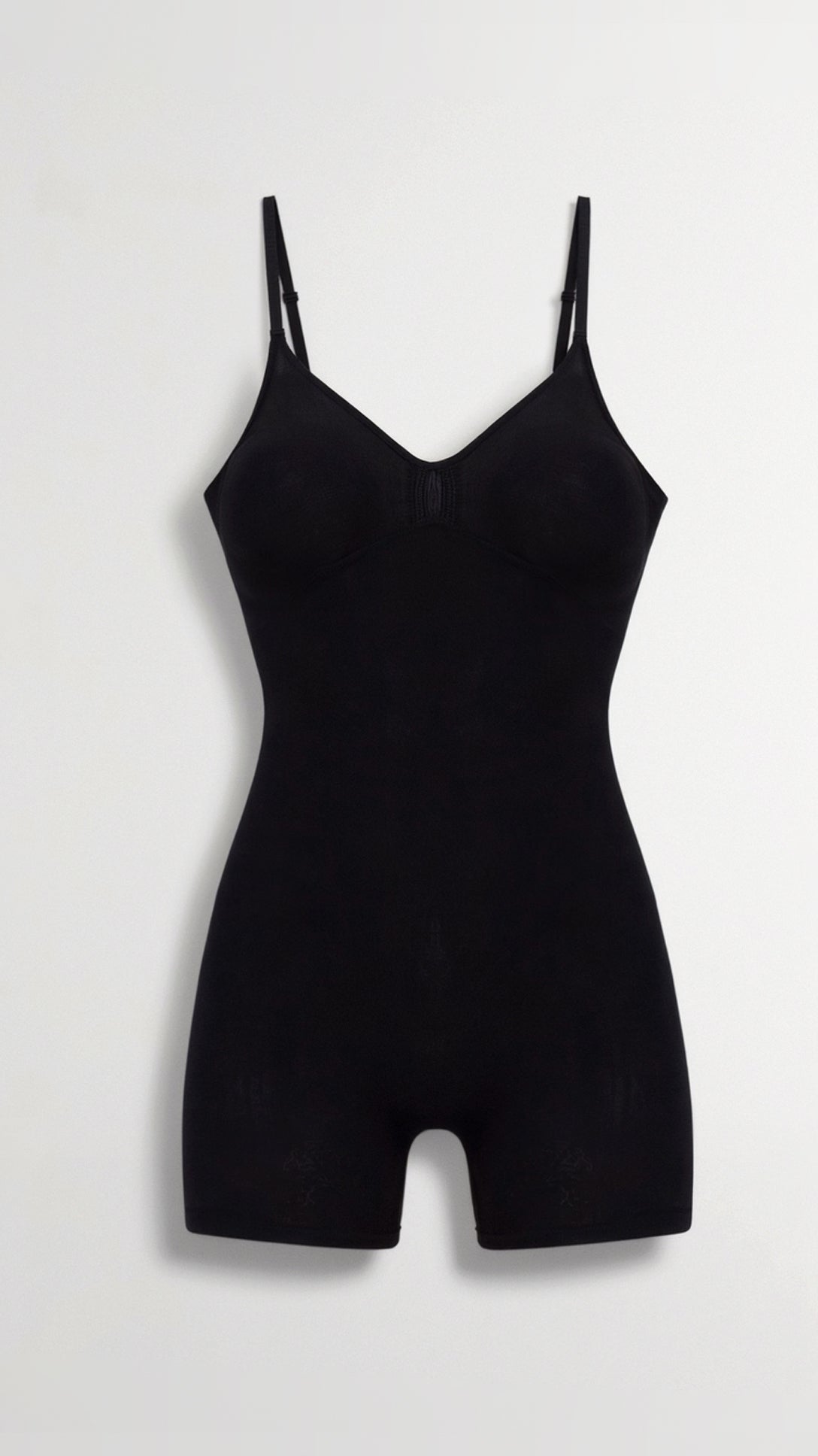Naadloze bodysuit tot halverwege de dij - Gladde, strak silhouet