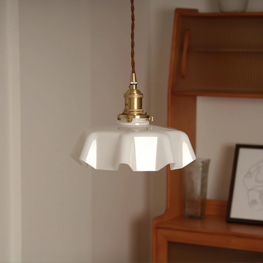 Witte Flower Hanglamp – Elegante Bloemvorm en Tijdloze Luxe