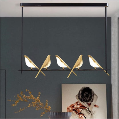 Elavira LED Hanglamp – Kunstzinnig Design met Vogelvorm en Ringstructuur