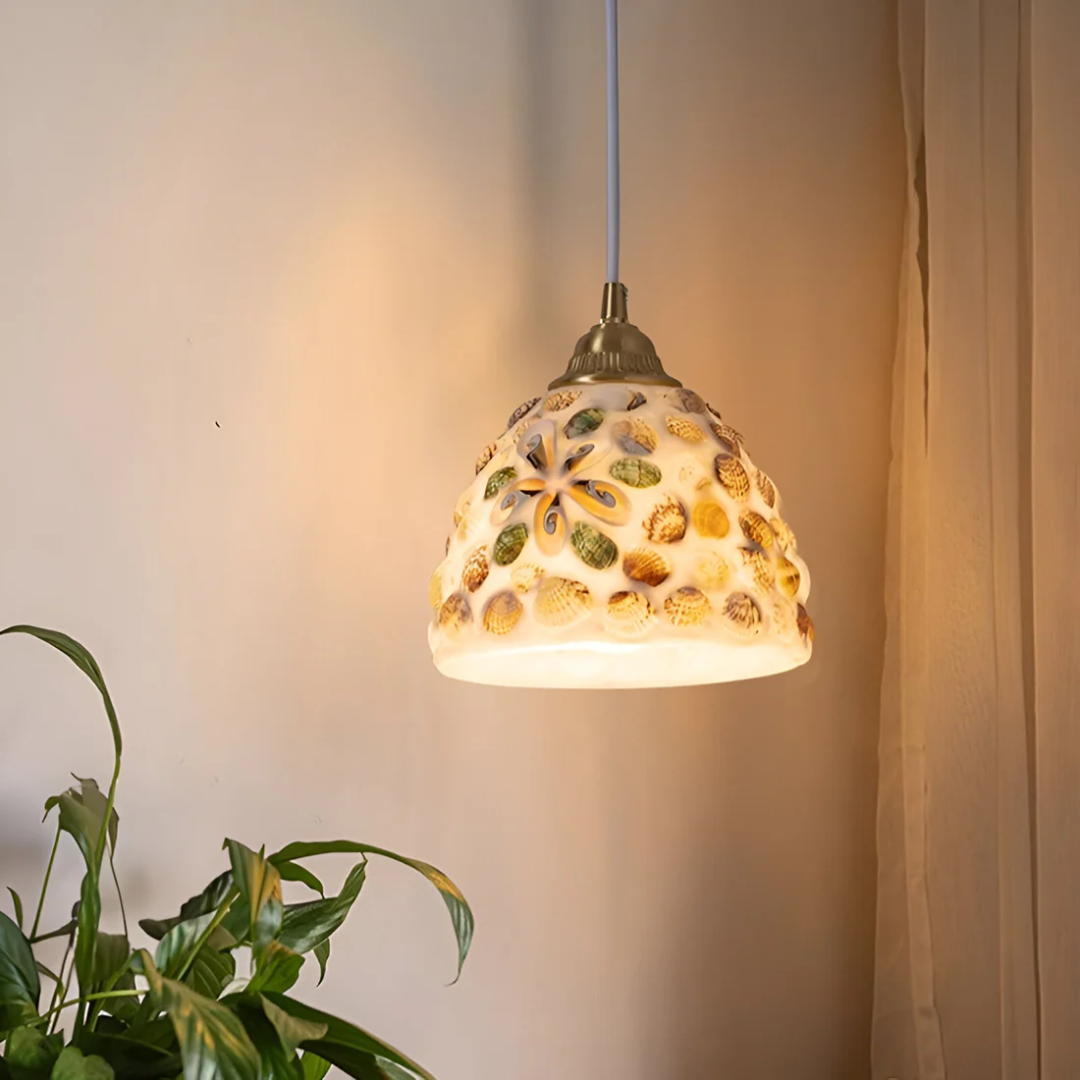 Hanglamp Eettafel van Glas en Koper – Unieke Retro Designlamp met Warme LED Verlichting | Sfeervolle Lamp voor Woonkamer of Slaapkamer