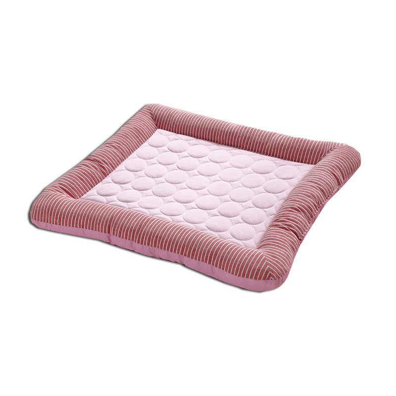 Verkoelende Huisdiermat voor Hond of Kat – Zomer Koelmat van Ice Silk in Blauw of Roze
