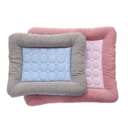 Verkoelende Huisdiermat voor Hond of Kat – Zomer Koelmat van Ice Silk in Blauw of Roze