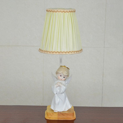 Klassieke Nachtkastlamp met Engel Decor – Sfeervolle Bedlamp voor Slaapkamer of Kinderkamer