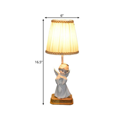 Klassieke Nachtkastlamp met Engel Decor – Sfeervolle Bedlamp voor Slaapkamer of Kinderkamer