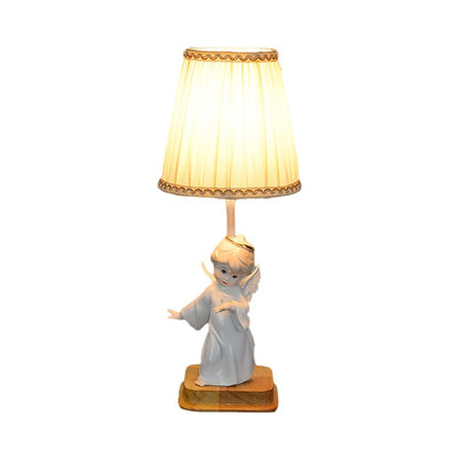 Klassieke Nachtkastlamp met Engel Decor – Sfeervolle Bedlamp voor Slaapkamer of Kinderkamer