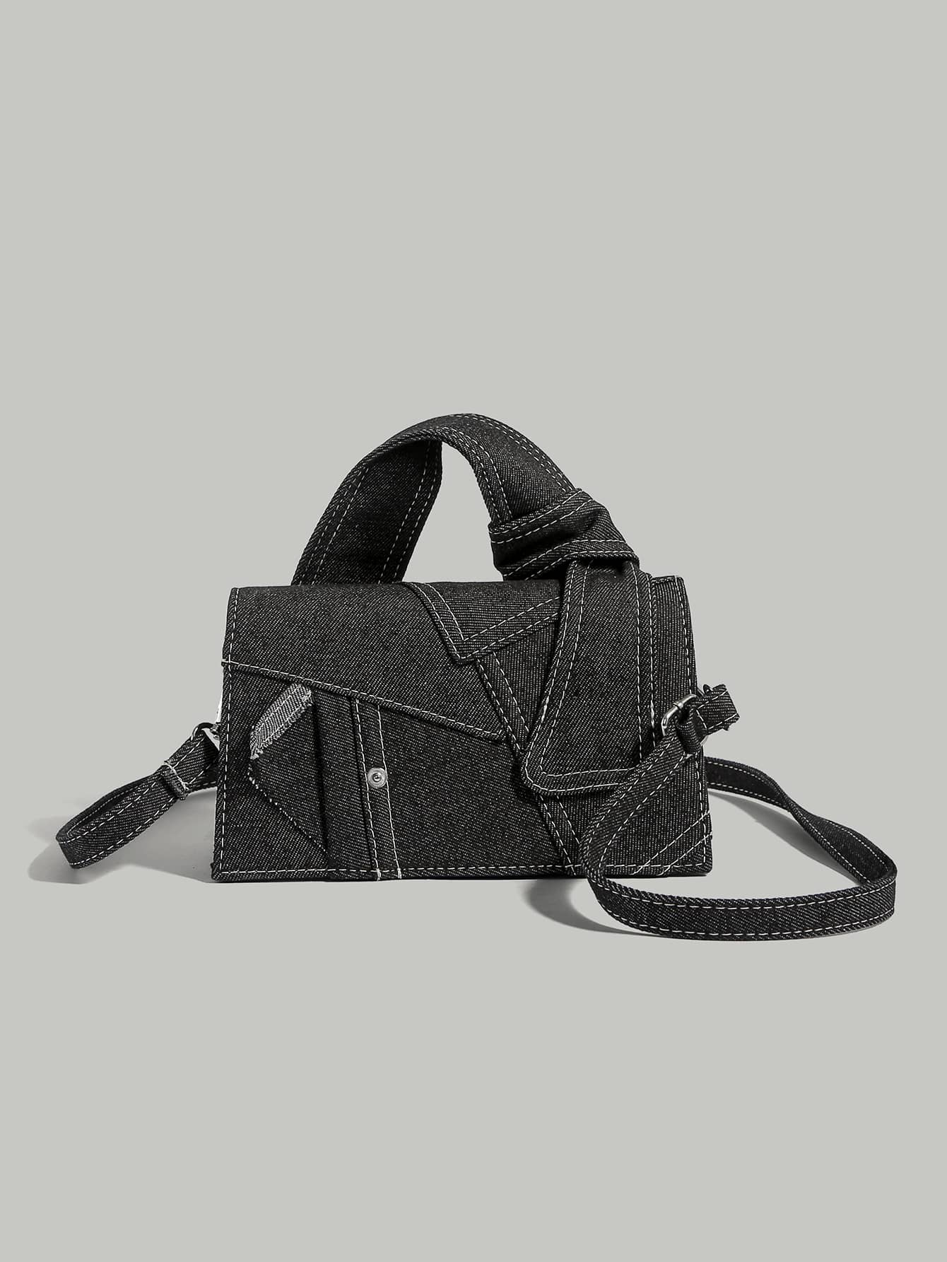 Dames schoudertas – denim, crossbody, verstelbare band, urban stijl