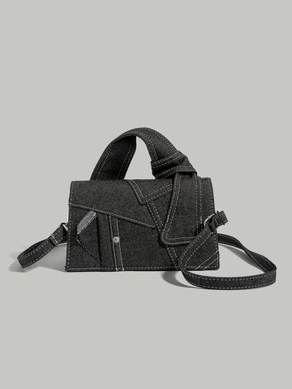 Dames schoudertas – denim, crossbody, verstelbare band, urban stijl
