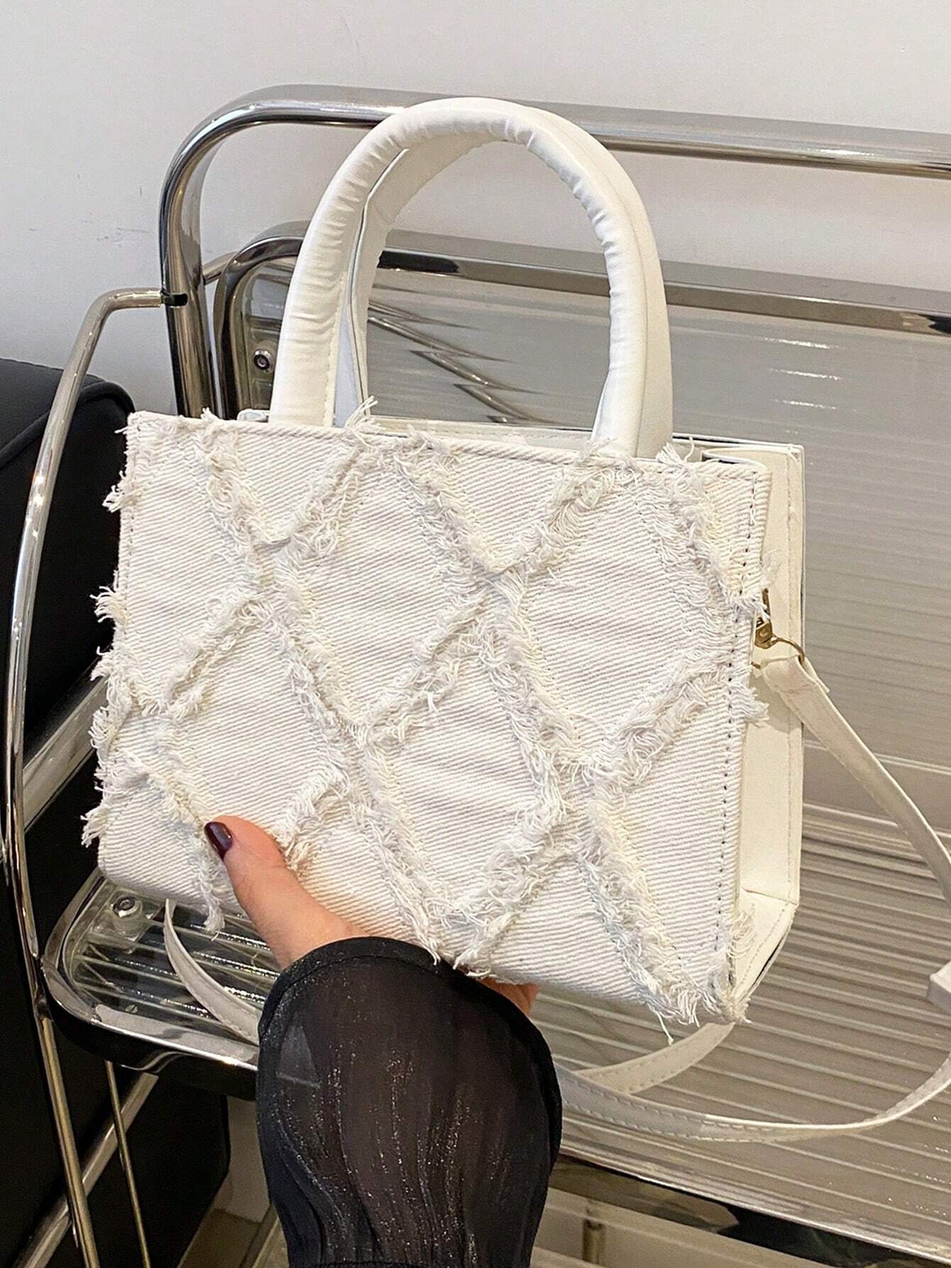 Dames avondtas – PU leer, diamant patroon, compact, luxe uitstraling